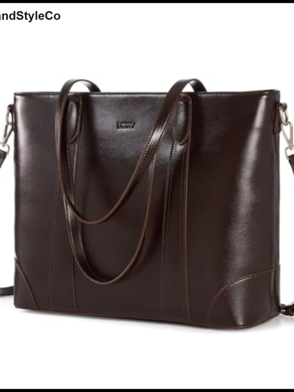 Genuine Leather Tote Bag for Women Large Zipper Shoulder Handbag
